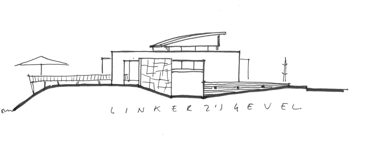 schets moderne villa architectuur nederland limburg engelman architecten 